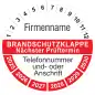 Preview: Brandschutzklappe geprüft - Prüfplakette