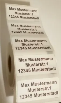 Adressetiketten Adressaufkleber