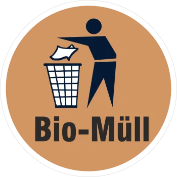 Recyclingaufkleber Biomüll Mülltrennung