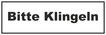 Türaufkleber bitte Klingeln