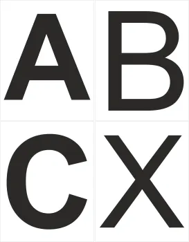 Aufkleber Buchstaben