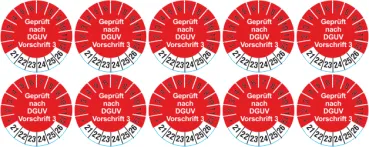 DGUV Vorschrift 3 Prüfplakette
