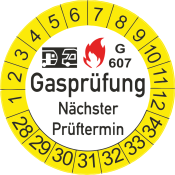 Gasprüfung nächster Termin G 607-Prüfung