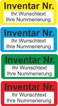 Inventaretiketten 100 Sück