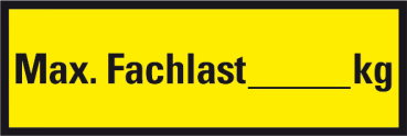 maximale Fachlast, Regalaufkleber