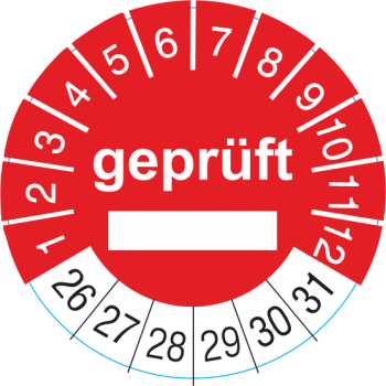 Prüfplakette Geprüft 10 Stück