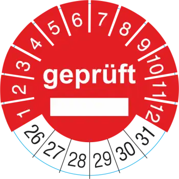 Prüfplakette Geprüft 10 Stück