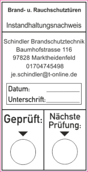 RWA Instandhaltungsnachweis