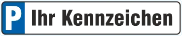 Parkplatzschild als Aufkleber