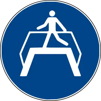 Übergang benutzen Aufkleber