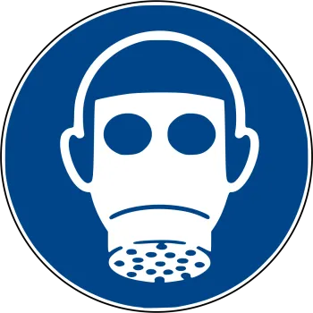 Atemschutz benutzen Aufkleber