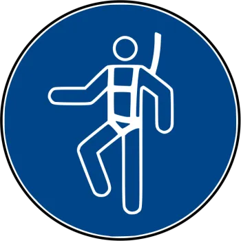 Auffanggurt benutzen Aufkleber