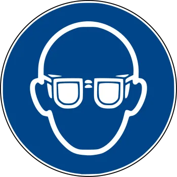 Augenschutz benutzen Aufkleber
