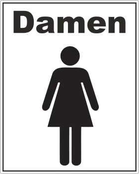 Aufkleber Damen mit Piktogramm