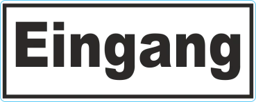 Türaufkleber Eingang