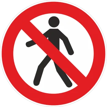 Für Fußgänger verboten