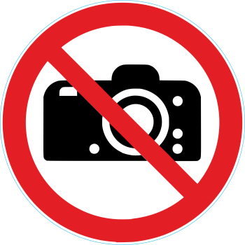 Aufkleber Fotografieren Verboten