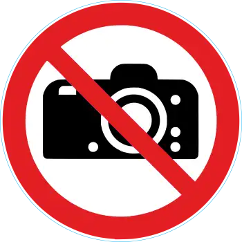 Aufkleber Fotografieren Verboten