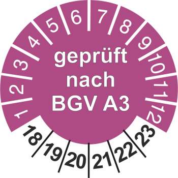 15 Etichette Adesive Di Controllo Prüfplaketten Geprüft Nach BGV A3 | 30 Mm | Stampate - Foto 1