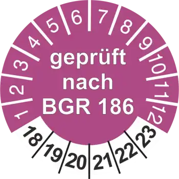 Geprüft nach BGR 186