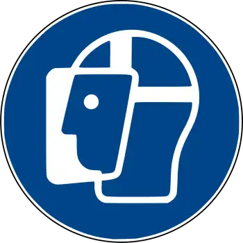Gesichtsschutz benutzen Aufkleber