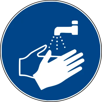 Hände waschen Aufkleber