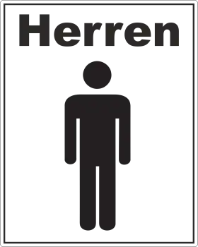 Aufkleber Herren mit Piktogramm