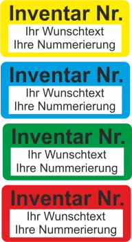 Inventaretiketten 100 Sück