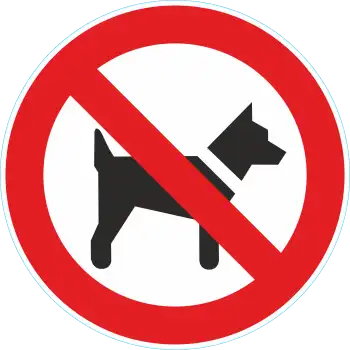 Mitführen von Hunden verboten