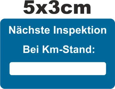 Nächste Inspektion Aufkleber 10 Stück