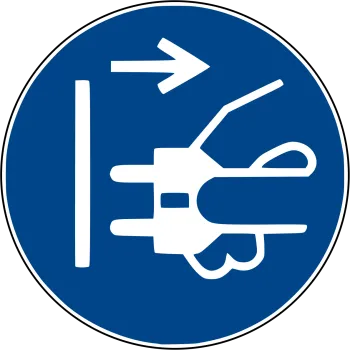 Netzstecker ziehen Aufkleber