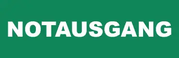 Notausgang Aufkleber 25x8 cm