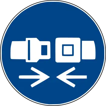 Rückhaltesystem benutzen Aufkleber