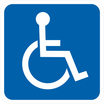 Behindertentransport Aufkleber Rollstuhlfahrer Symbol