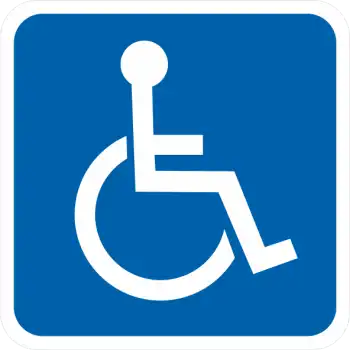 Behindertentransport Aufkleber Rollstuhlfahrer Symbol