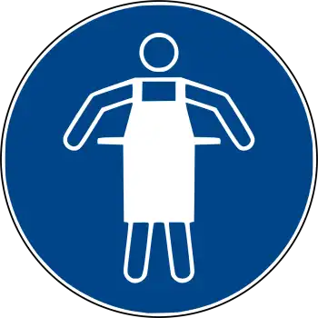 Schutzschürze benutzen Aufkleber