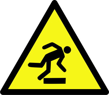 Warnung vor Hindernissen am Boden Aufkleber