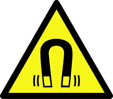 Warnung vor magnetischem Feld Aufkleber