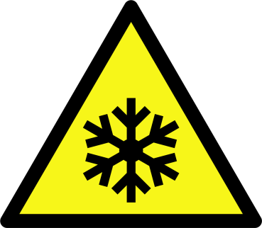 Warnung vor niedriger Temperatur-Kälte Aufkleber