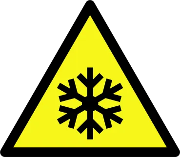 Warnung vor niedriger Temperatur-Kälte Aufkleber
