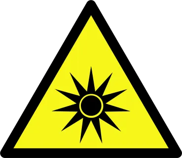 Warnung vor optischer Strahlung Aufkleber