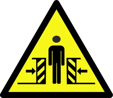 Warnung vor Quetschgefahr Aufkleber