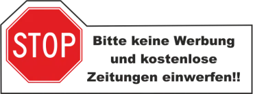 Keine Werbung Aufkleber 5x2 cm