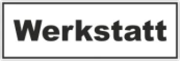 Türaufkleber Werkstatt