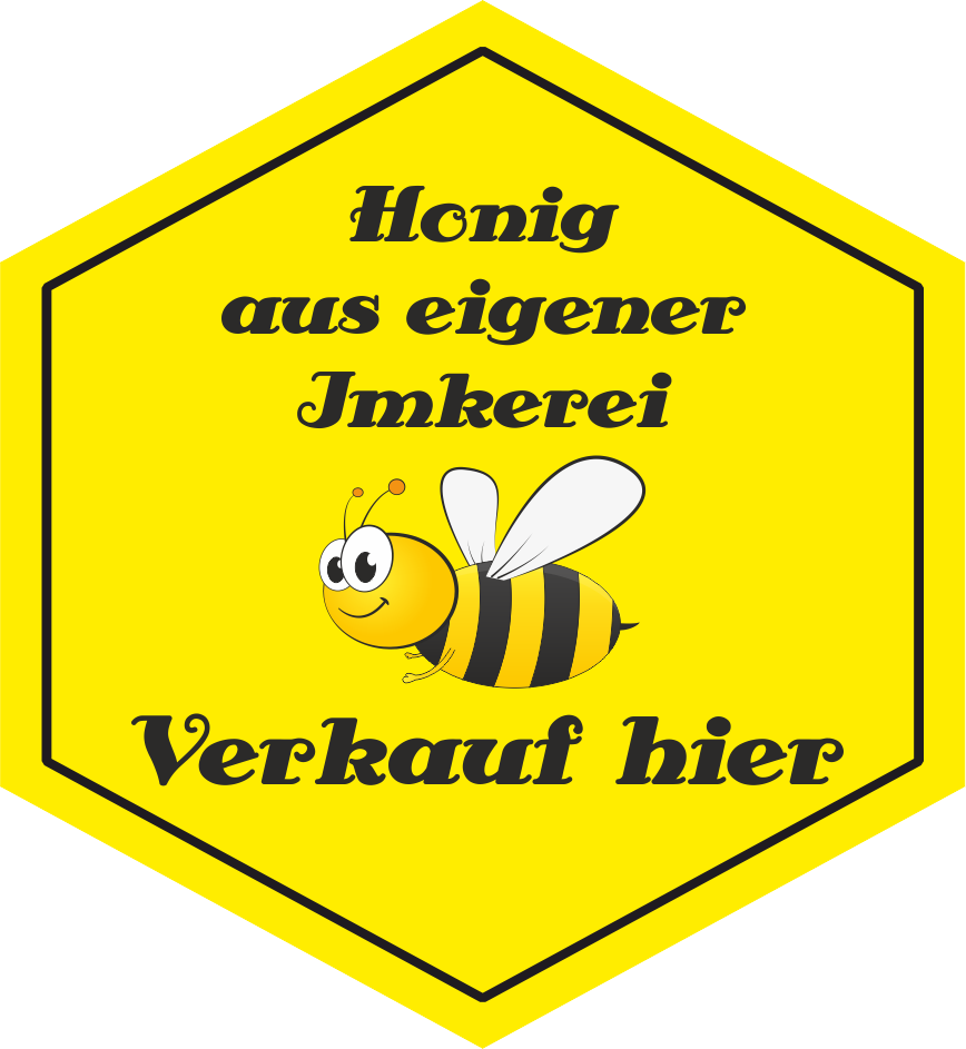 Verkaufsschild Honig rechts Imker zu verkaufen Bienen eigene Herstellung 