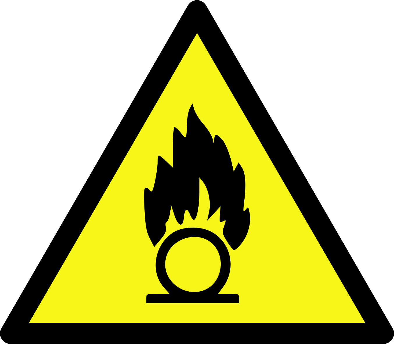  Warnzeichen  Warnung  Aufkleber brandf rdende Stoffe