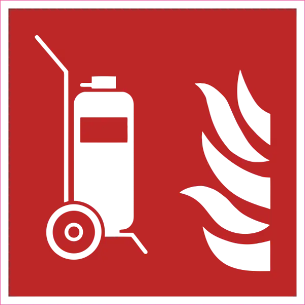 Brandschutzzeichen Fahrbarer Feuerlöscher nach ISO 7010