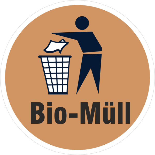 Recyclingaufkleber Biomüll Mülltrennung