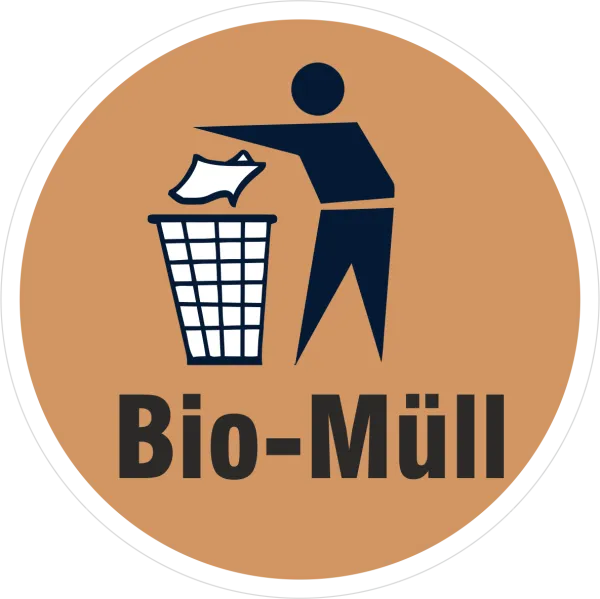Recyclingaufkleber Biomüll Mülltrennung