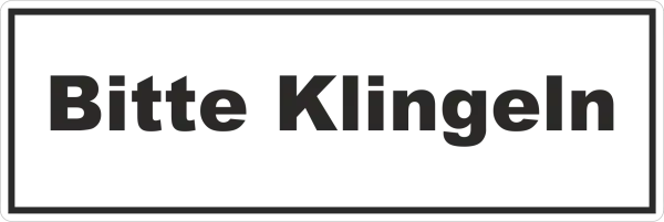 Türaufkleber bitte Klingeln